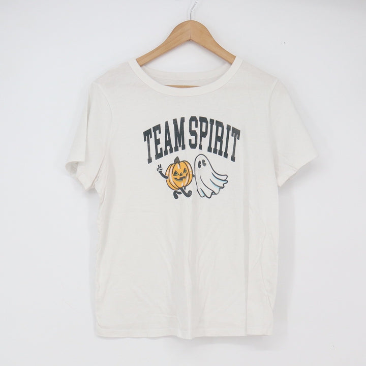 Old Navy T-Shirt Womens L Everywear Calla Lily Halloween Team Spirit Excellent