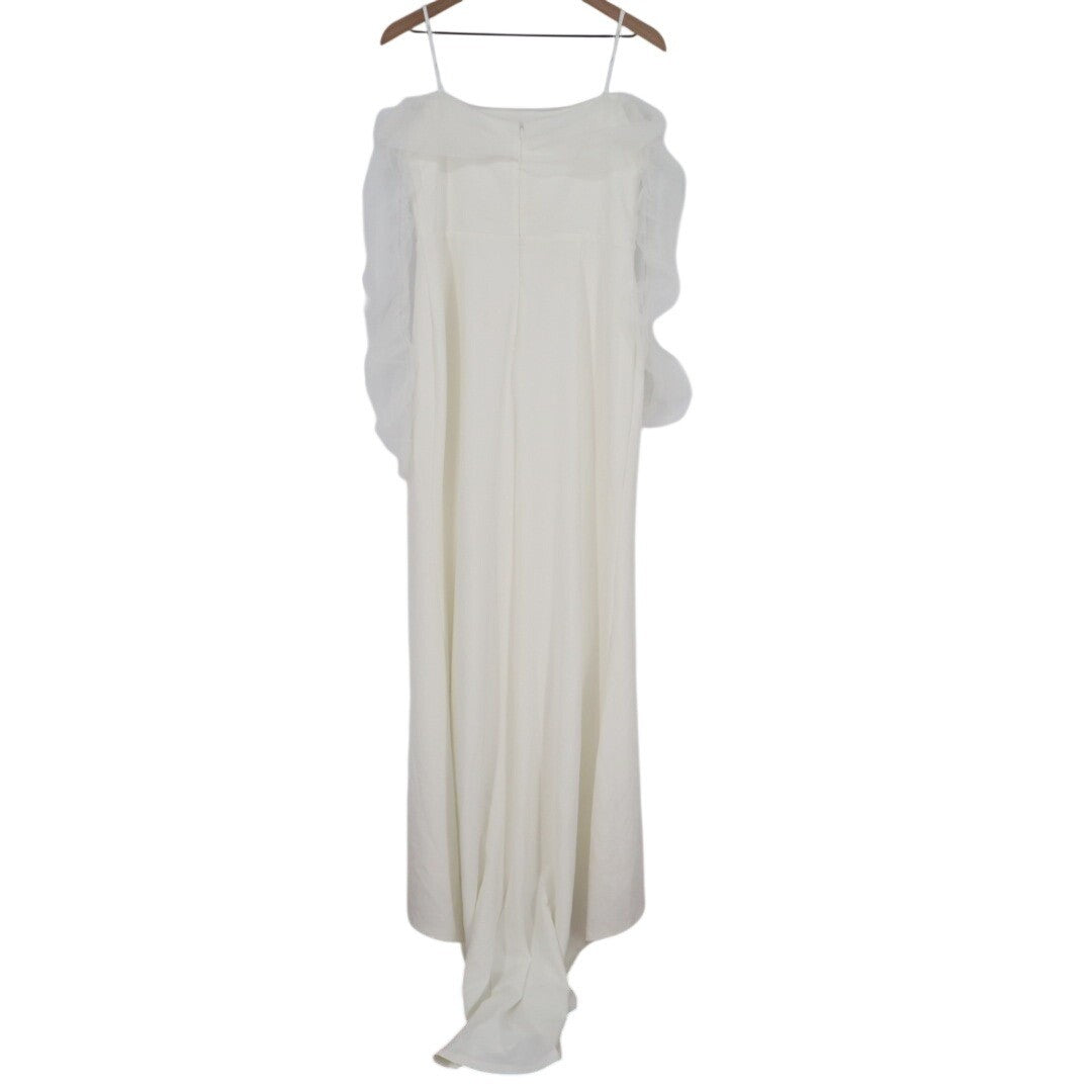 Lulus Eternal Bliss Bustier Maxi Dress Womens XL White Tulle Off-the-Shoulder