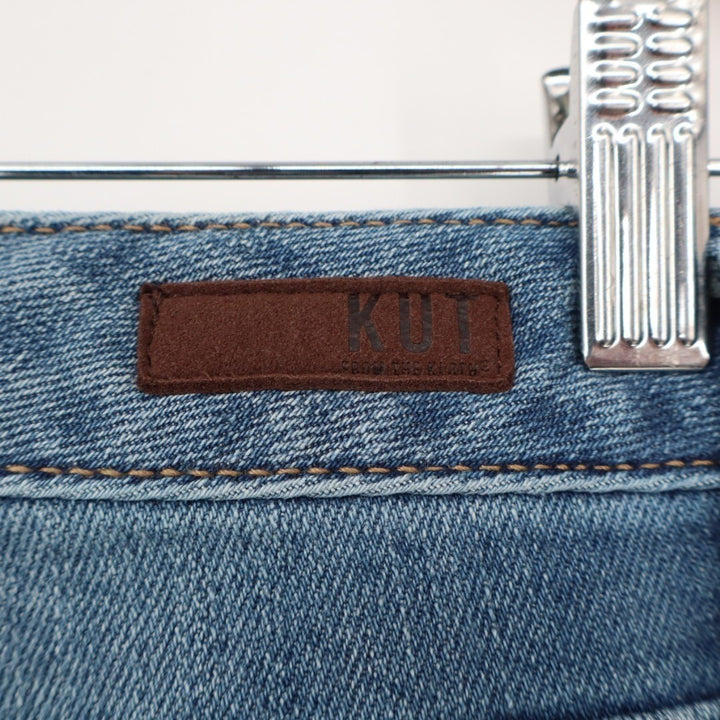 Kut From The Kloth Jeans Womens 0 Blue Cotton Distressed High Rise Cigarette Leg