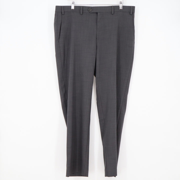 Chaps Dress Pants Mens 36x30 Total Comfort Charcoal Grey Flat Front Excellent