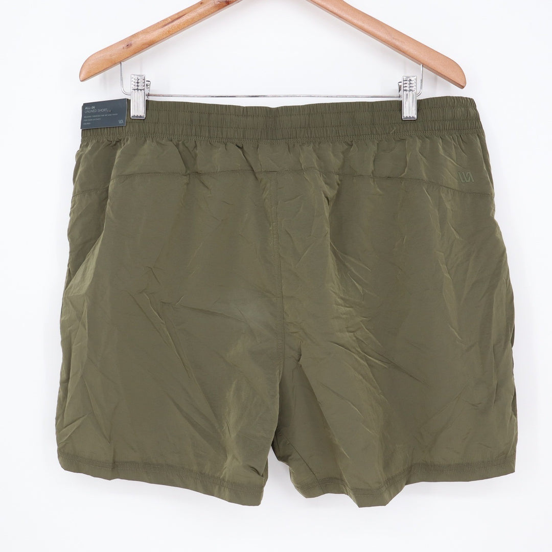 VRST Mens All-In 5 Inch Unlined Shorts Olive Green Shine XL NEW