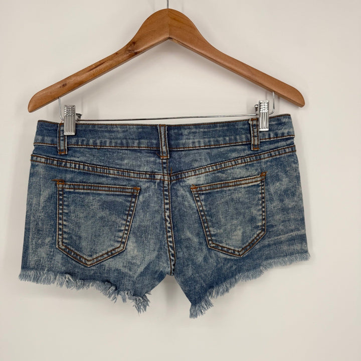 Love Culture Jeans Distressed Denim Cutoff Shorts Blue Size M