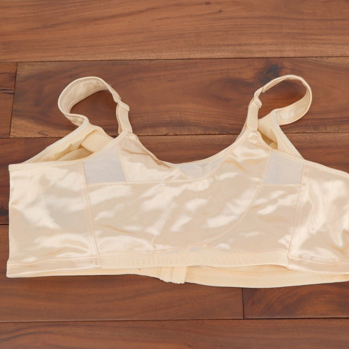 Playtex 18 Hour Posture Bra Womens 44DD Beige Nylon Stretch Wireless Front Close