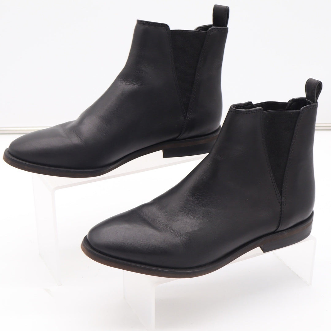 Lucky Brand Haylia Black Leather Chelsea Ankle Boots Womens 8.5 M