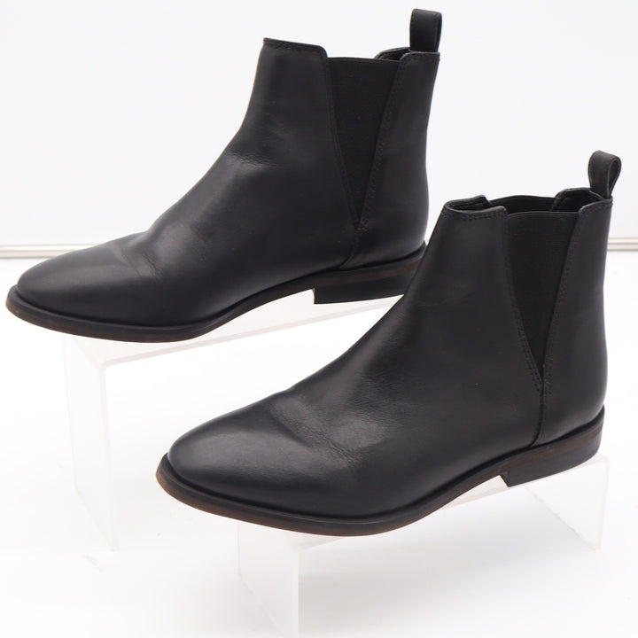 Lucky Brand Haylia Black Leather Chelsea Ankle Boots Womens 8.5 M