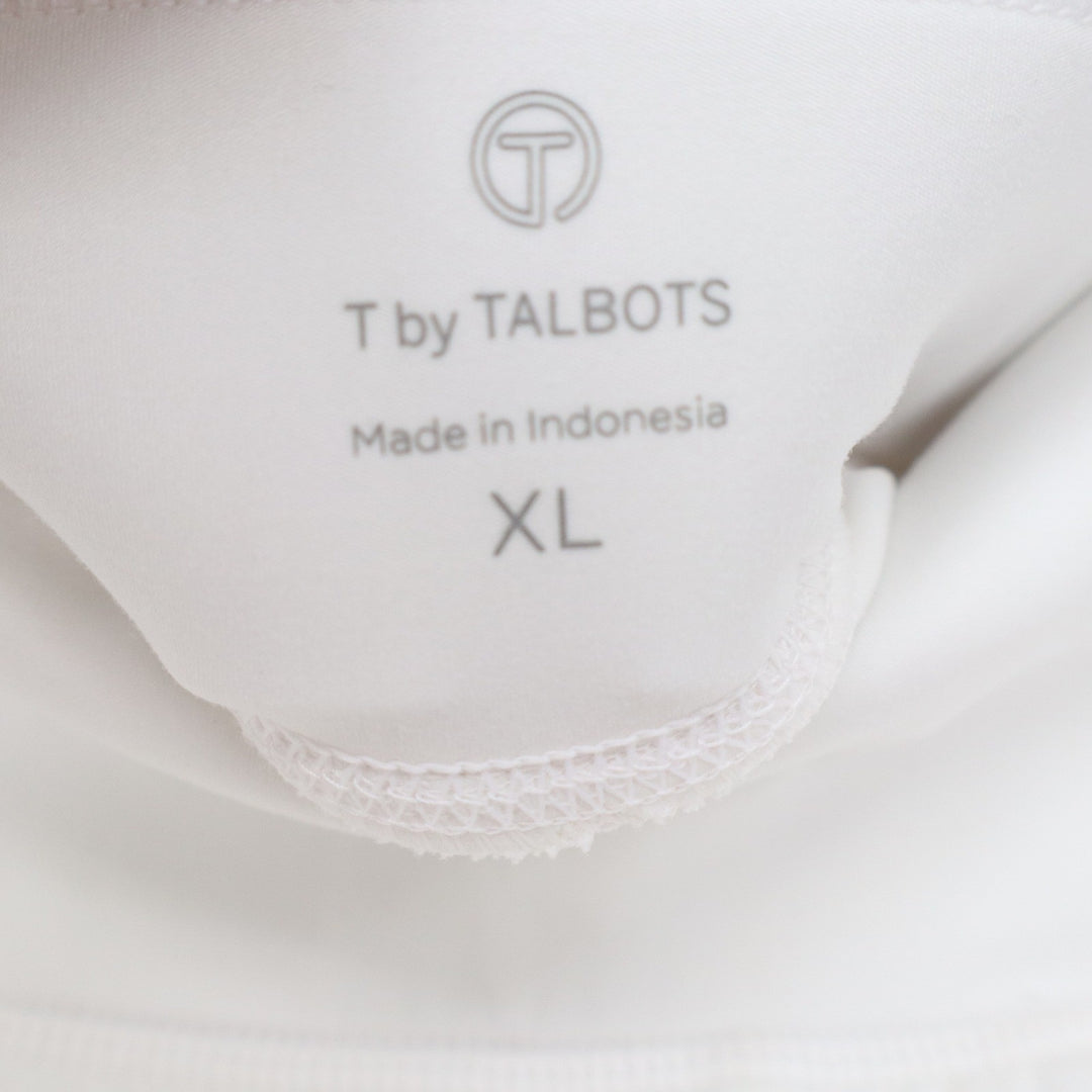 T by Talbots White Tiered Athletic Skort XL Zipper Pocket Active Tennis Golf