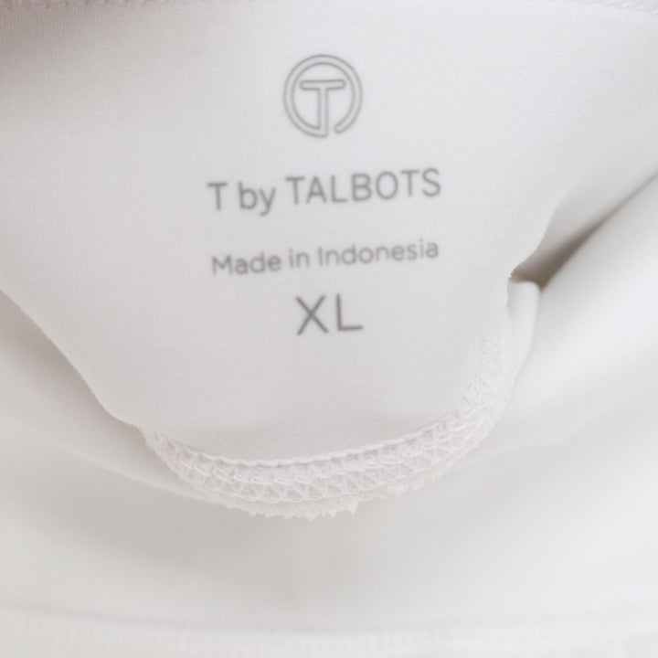 T by Talbots White Tiered Athletic Skort XL Zipper Pocket Active Tennis Golf