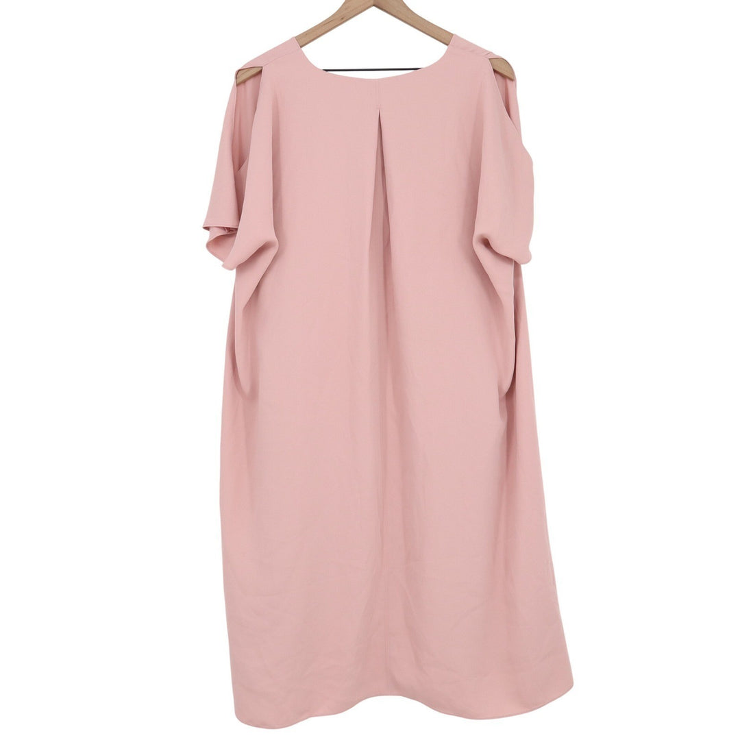 Rachel Rachel Roy Pink Cold Shoulder V-Neck Shift Dress with Pockets XL
