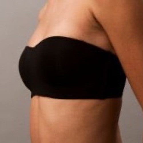 Calvin Klein Womens Seamless Bandeau Bra Black Removable Straps Size Small