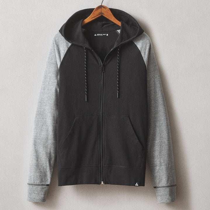 American Giant Men's Colorblock Lightweight Full Zip Made In USA Size M