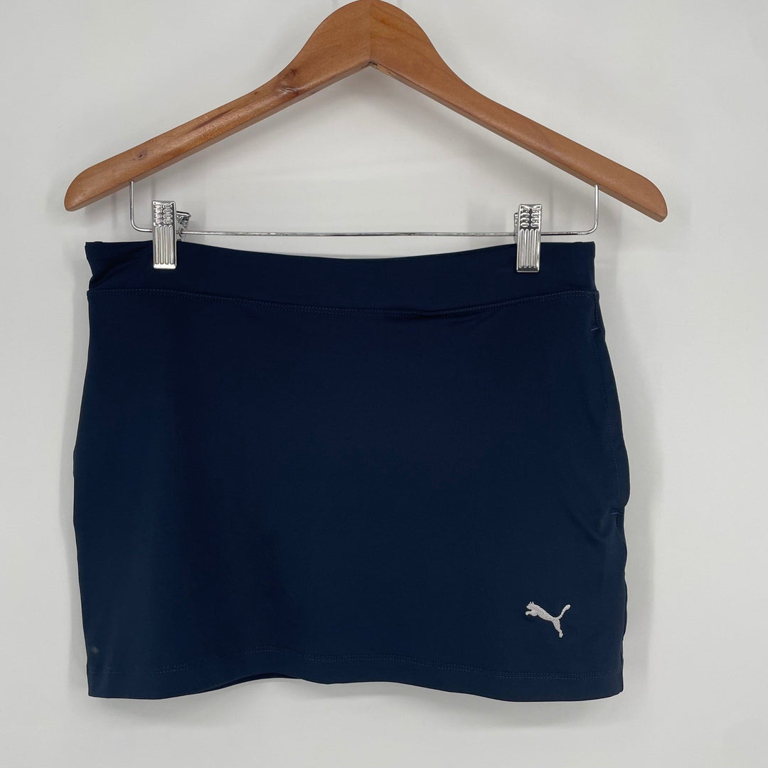 Puma Girls Solid Knit Skirt Navy Blue L Athletic Golf Tennis School Uniform