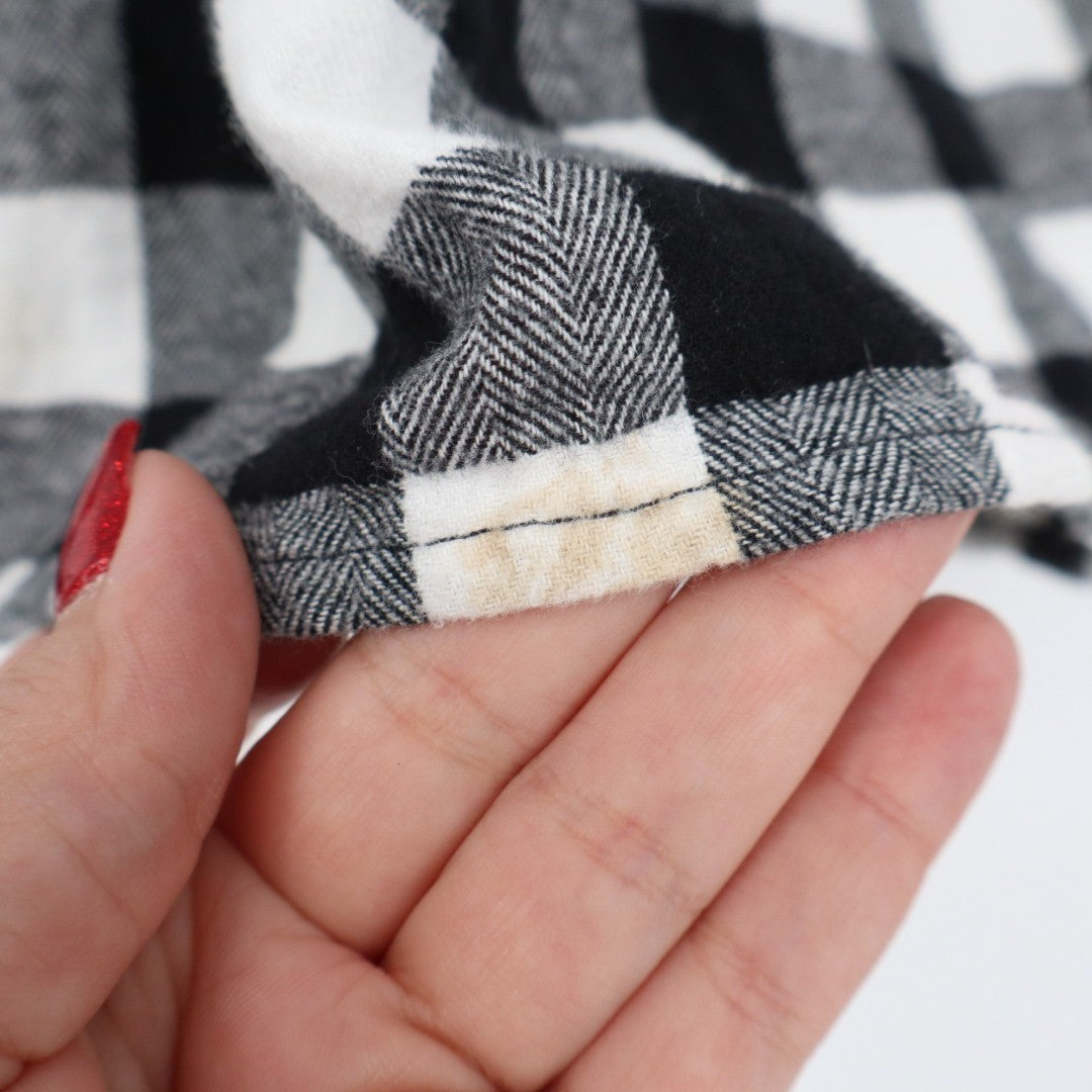 Cat & Jack Overall Dress Toddler 5T Black White Check Cotton Pleated Outdoor
