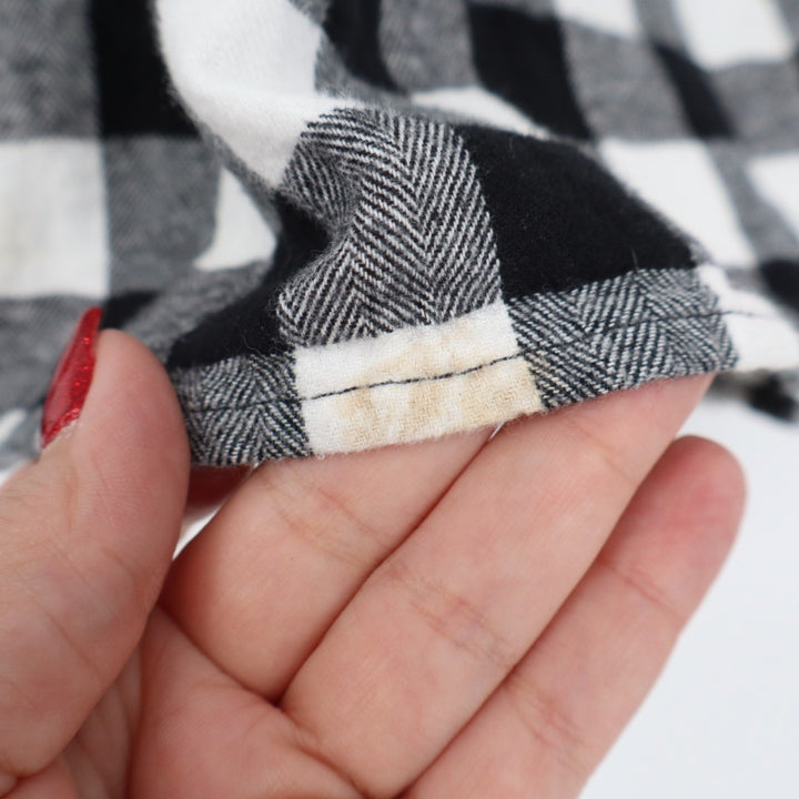 Cat & Jack Overall Dress Toddler 5T Black White Check Cotton Pleated Outdoor