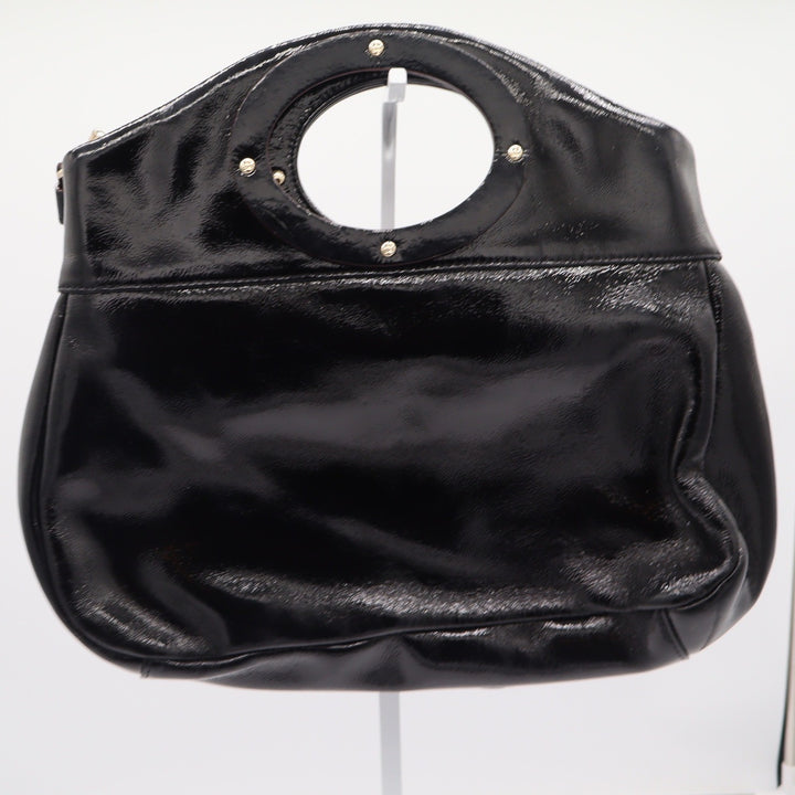 Kate Spade Handbag Womens Large Patent Leather Black Cutout Handle Excellent