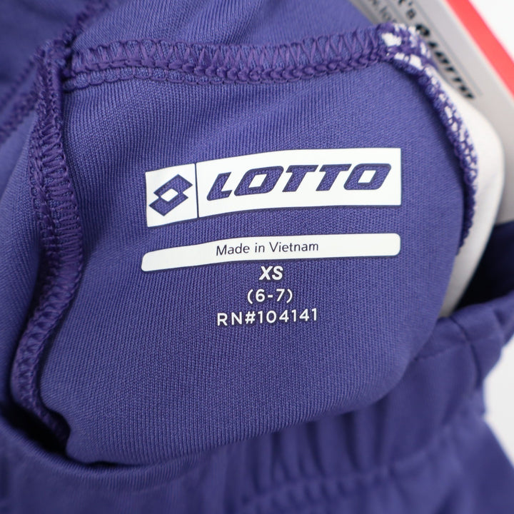 Lotto Boys Purple Athletic Shorts XS 6-7 White Contrast Side Panels