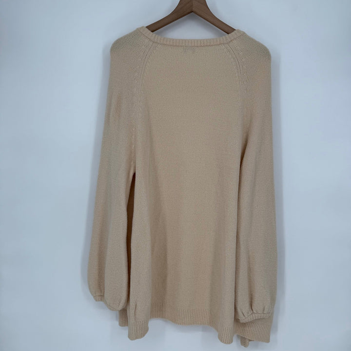 The Drop Cardigan Sweater Beige XL Open Front Long Sleeve Cozy Knit