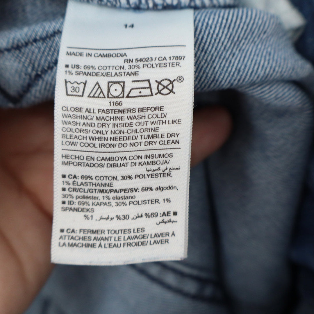 Old Navy Wow Straight High-Rise Jeans Medium Wash Blue Denim Size 14 Stretch