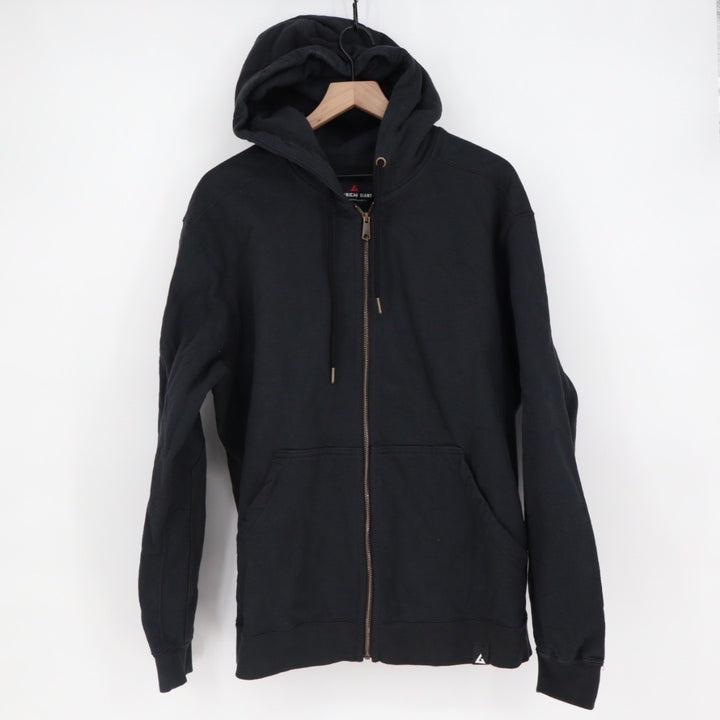 American Giant Mens Black Full Zip Hoodie Quality Clothing Made In USA Size L