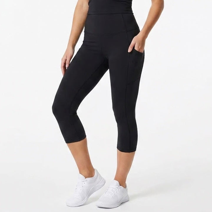 DSG Womens Momentum Crop Leggings Pure Black XXS New