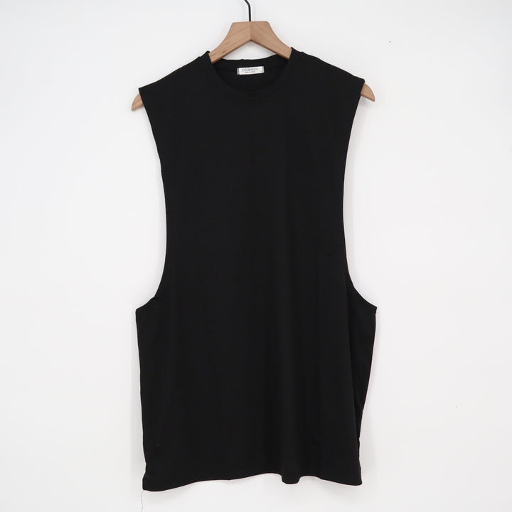 Coofandy Mens Muscle Tank Top Black Deep Cut Stringer Gym Shirt Size L 10966