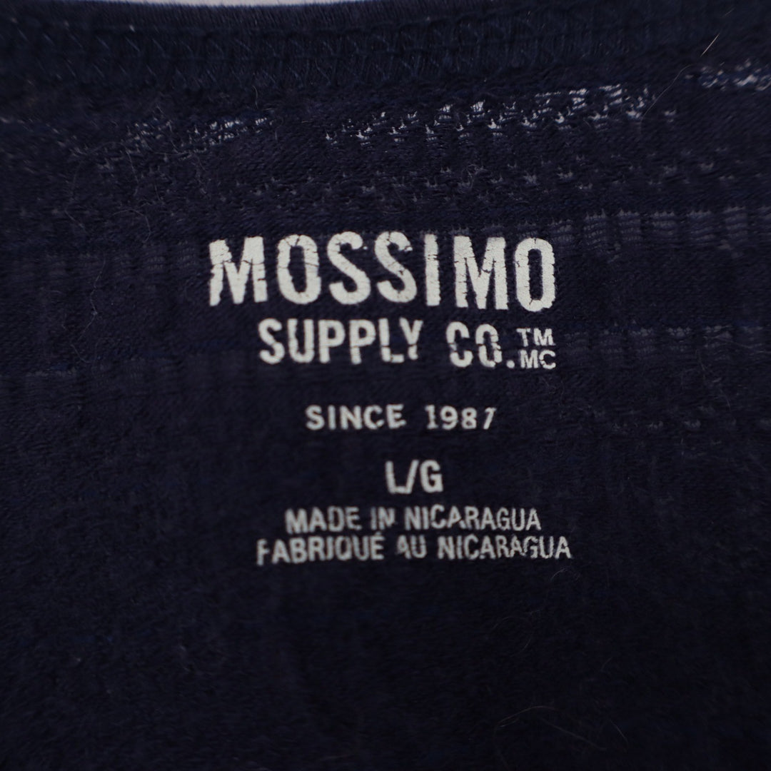 Mossimo Supply Co Navy Blue Pointelle Knit Tank Top Scoop Neck Large