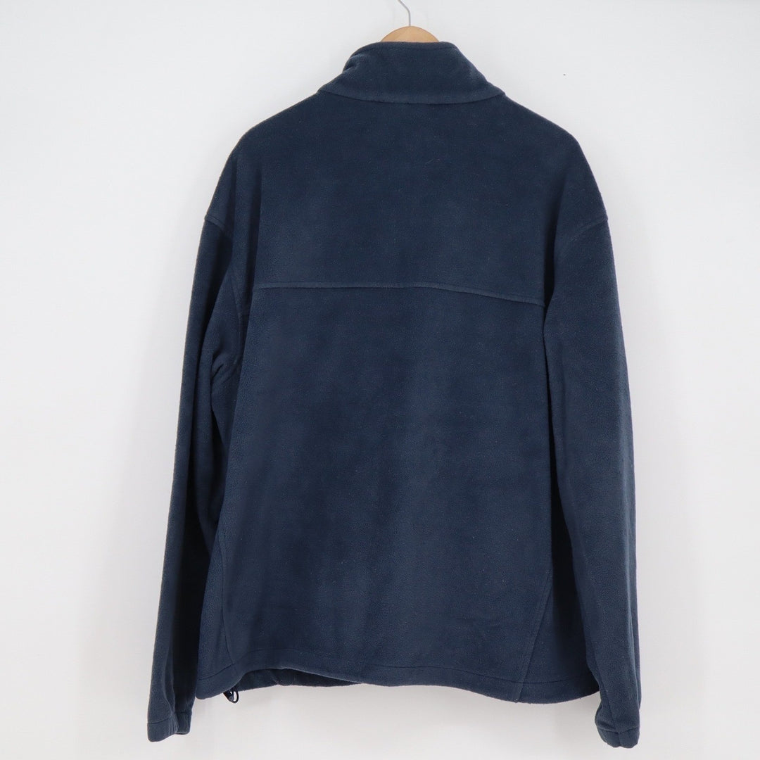 Columbia Mens XXL Navy Blue Full Zip Fleece Jacket Mock Neck