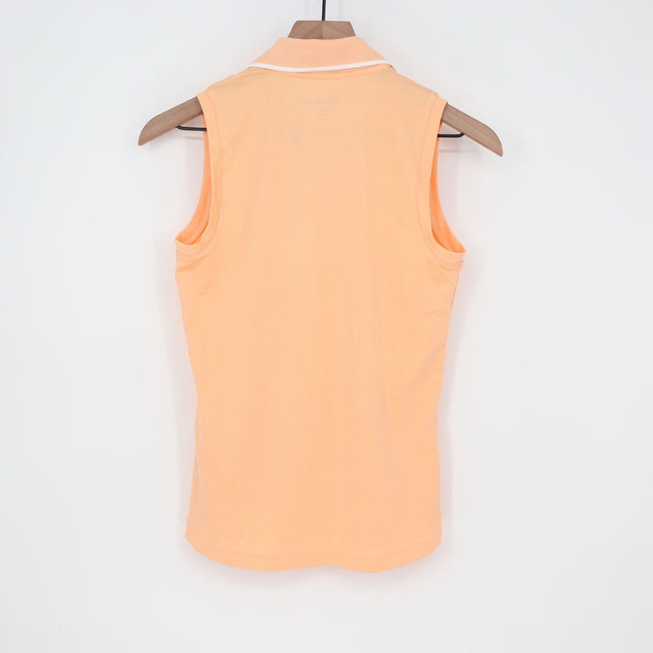 Walter Hagen Womens P11 Sleeveless Johnny Golf Polo Peach Fuzz Orange XS NEW
