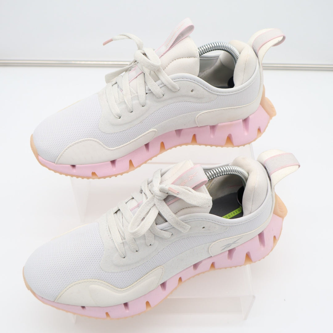 Reebok Zig Dynamica GX7538 Sneakers Womens US 9 Gray Pink Mesh Running Shoes