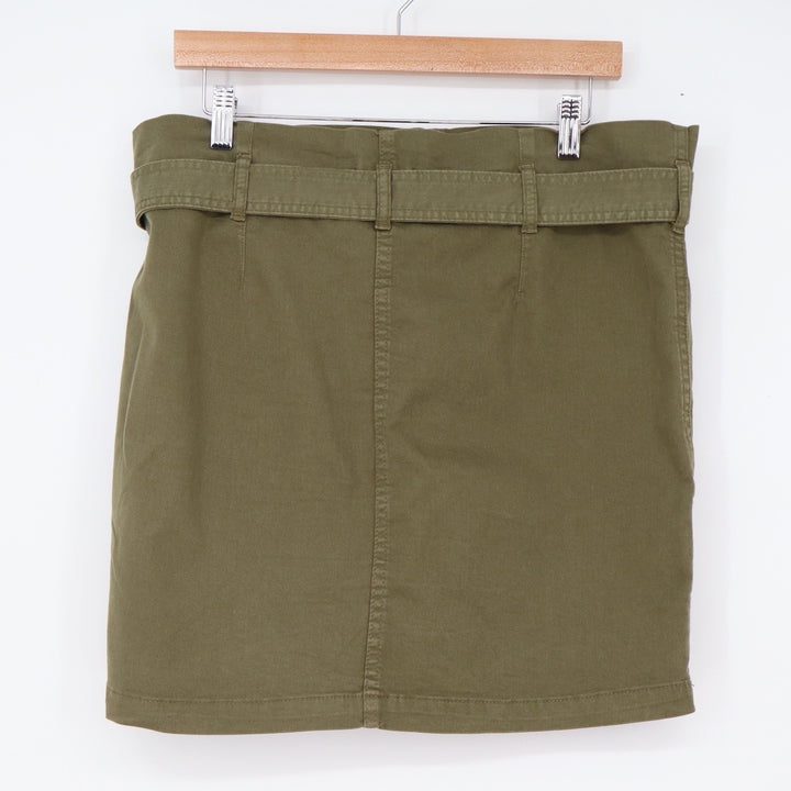 Anine Bing Skirt Womens S Utility Mini Olive Green Belted D-Ring Cotton