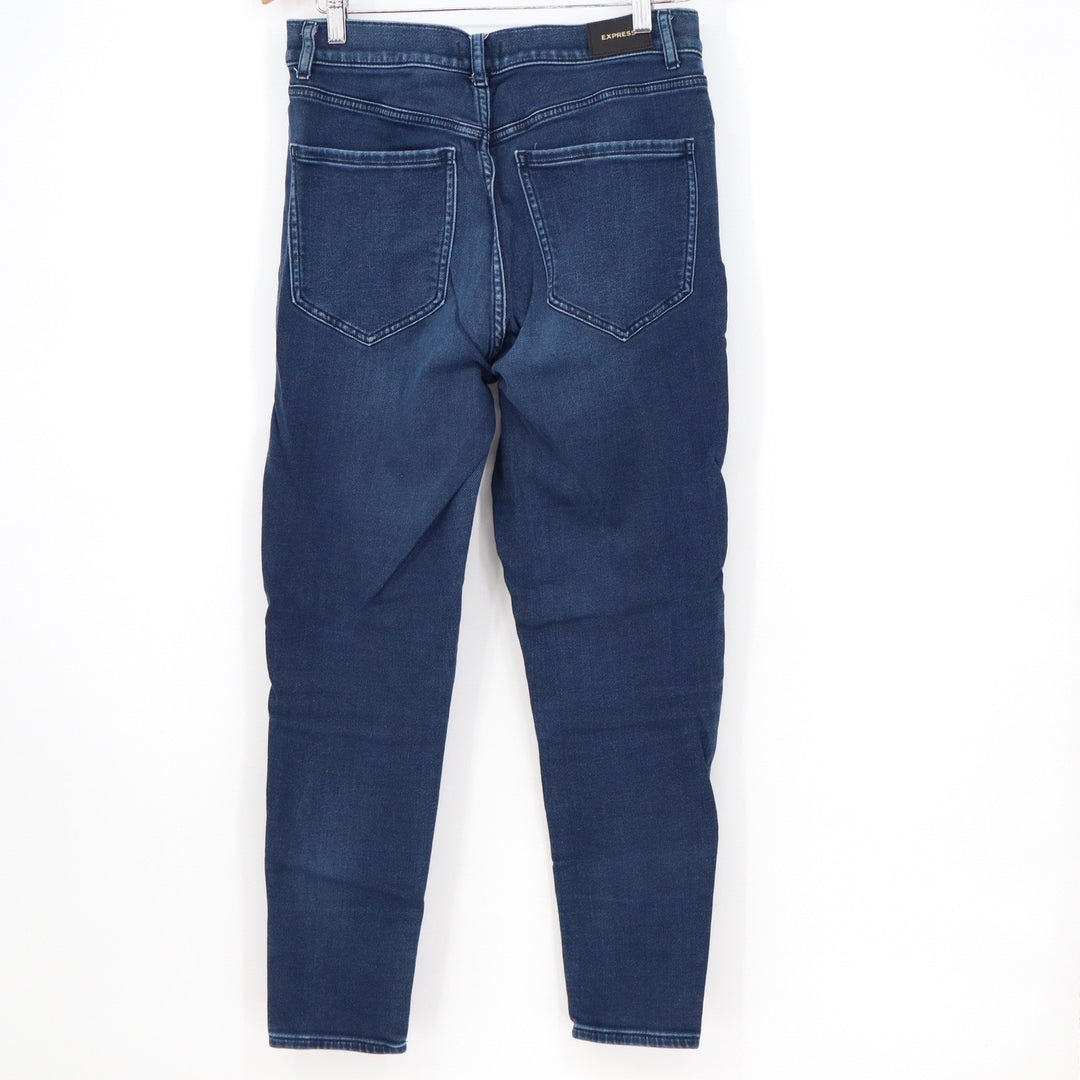 Express Skinny High Rise Dark Wash Indigo Denim Jeans Size 10R