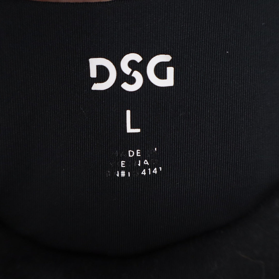 DSG Womens Black Scoop Neck Cropped Athletic Tank Top Size L