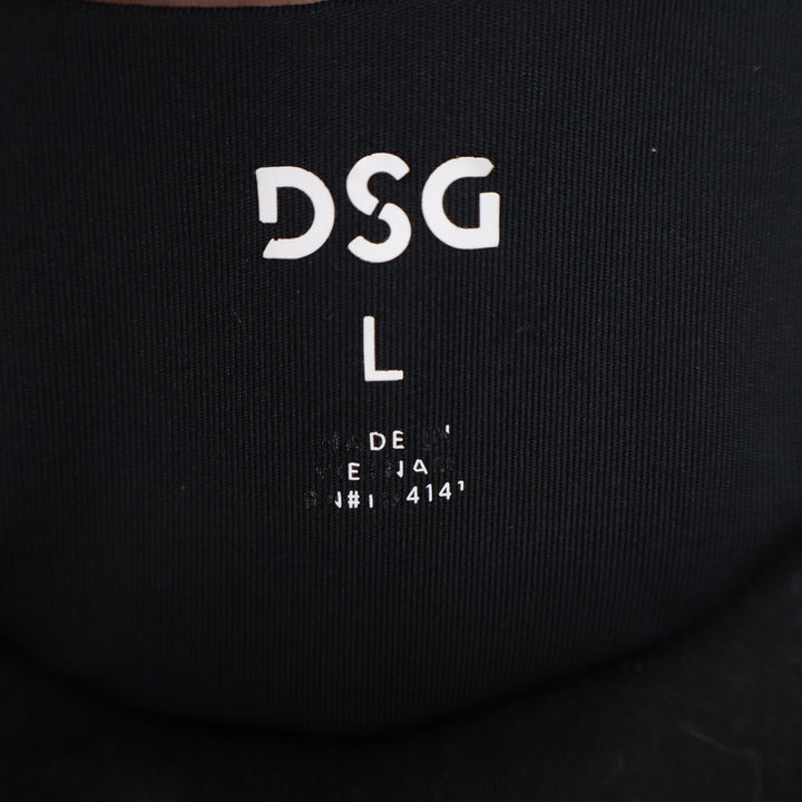 DSG Womens Black Scoop Neck Cropped Athletic Tank Top Size L