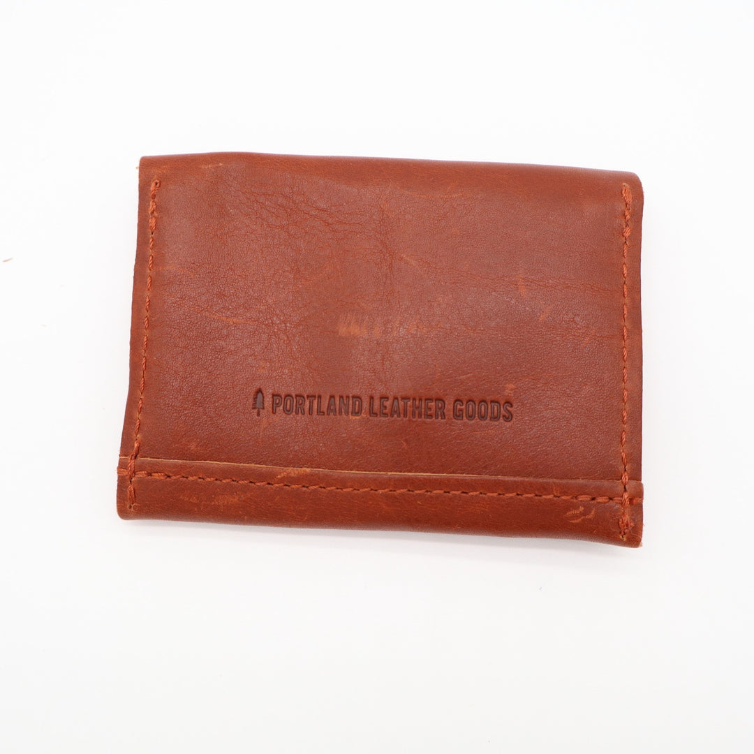 Portland Leather Goods Euro Wallet Womens Dark Brown Leather Credit Card Slot