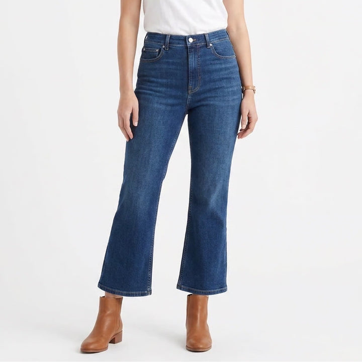 Spanx Womens Kick Flare Jeans Bennet Wash Blue High Rise Size 18 NEW