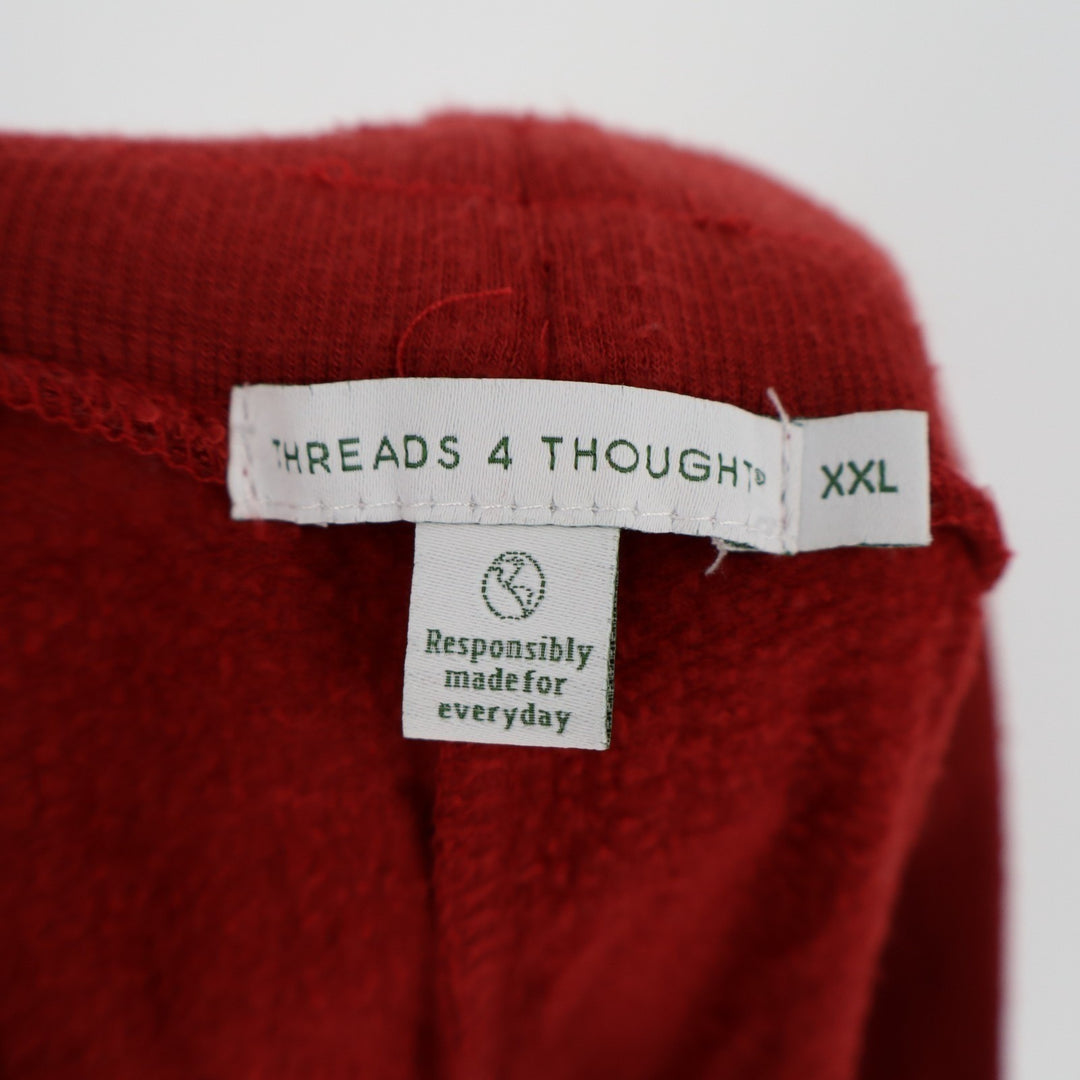 Threads 4 Thought Sweatpants Women 2XL Red Stretch Slash Pocket Drawstring Waist