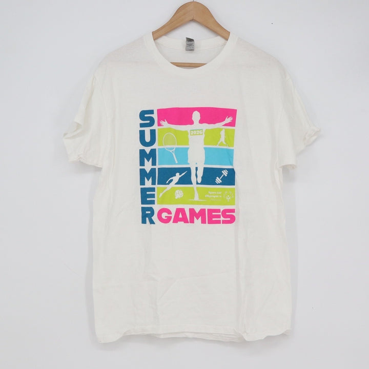 Gildan Special Olympics Summer Games 2024 T-Shirt Mens Large White Graphic Tee