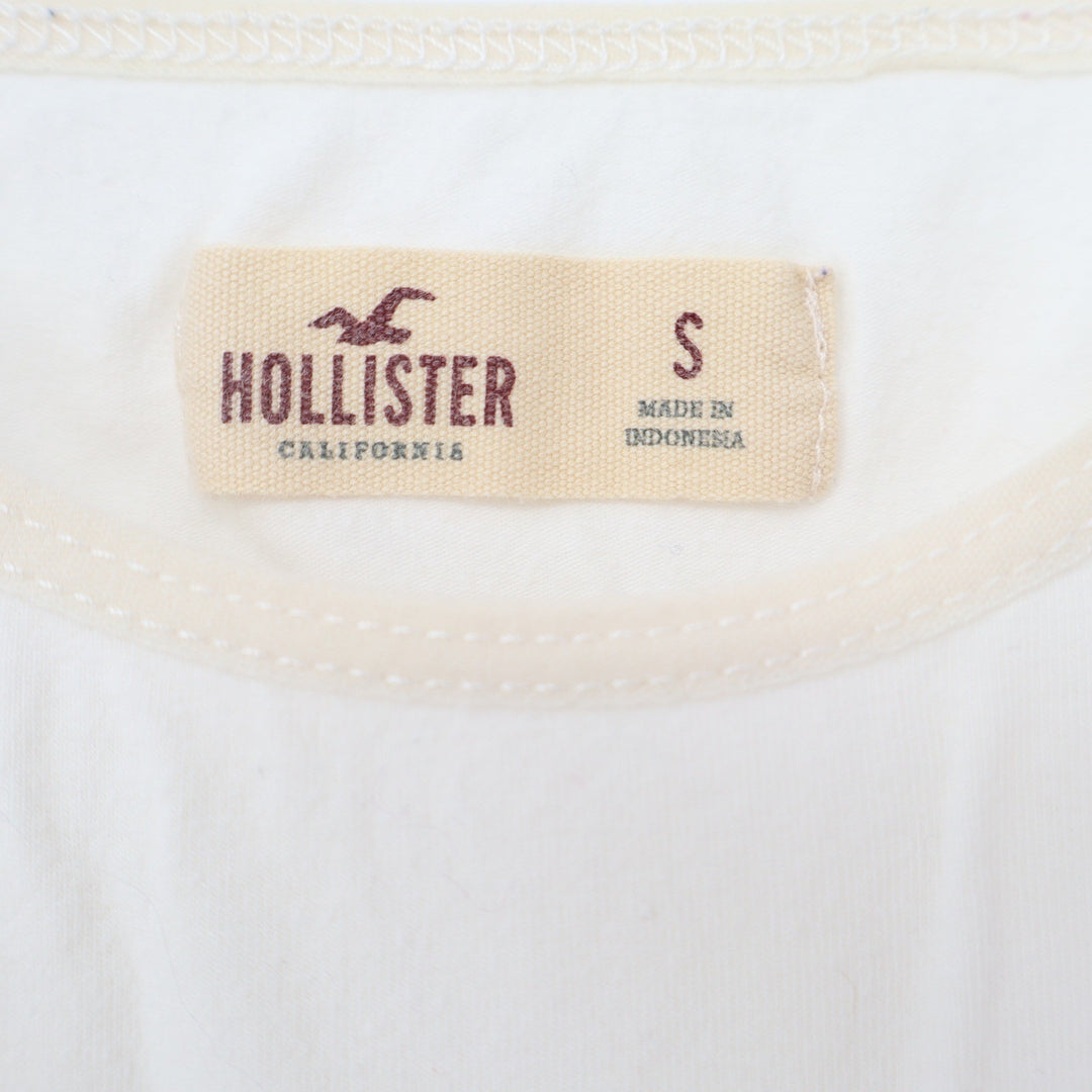 Hollister Womens Cream Cotton Blend Adjustable Strap Camisole Tank Top Small
