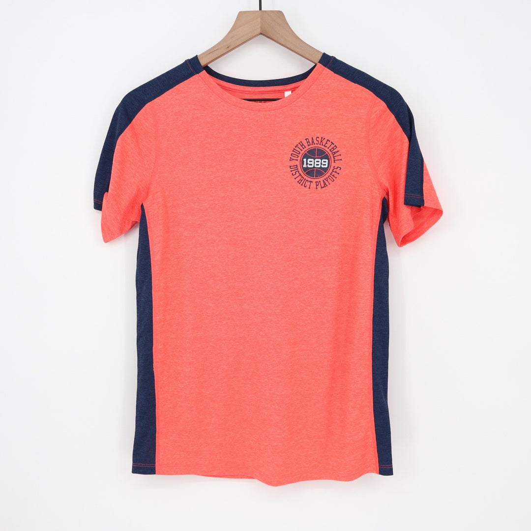 DSG Boys XL 18 Pieced Graphic Movement Tee Cabana Coral Basketball Shirt NEW