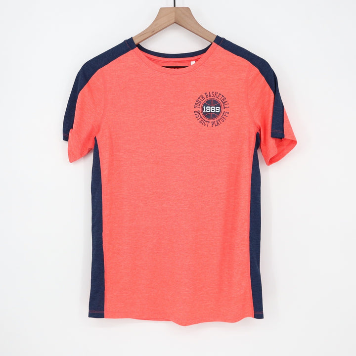 DSG Boys XL 18 Pieced Graphic Movement Tee Cabana Coral Basketball Shirt NEW