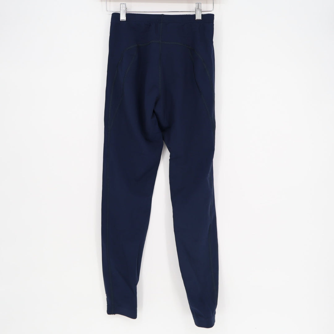 Asics Leggings Womens Medium Navy Stretch Elastic Waist Performance Skinny Leg