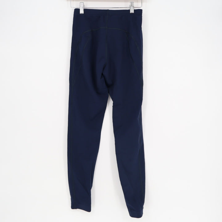 Asics Leggings Womens Medium Navy Stretch Elastic Waist Performance Skinny Leg