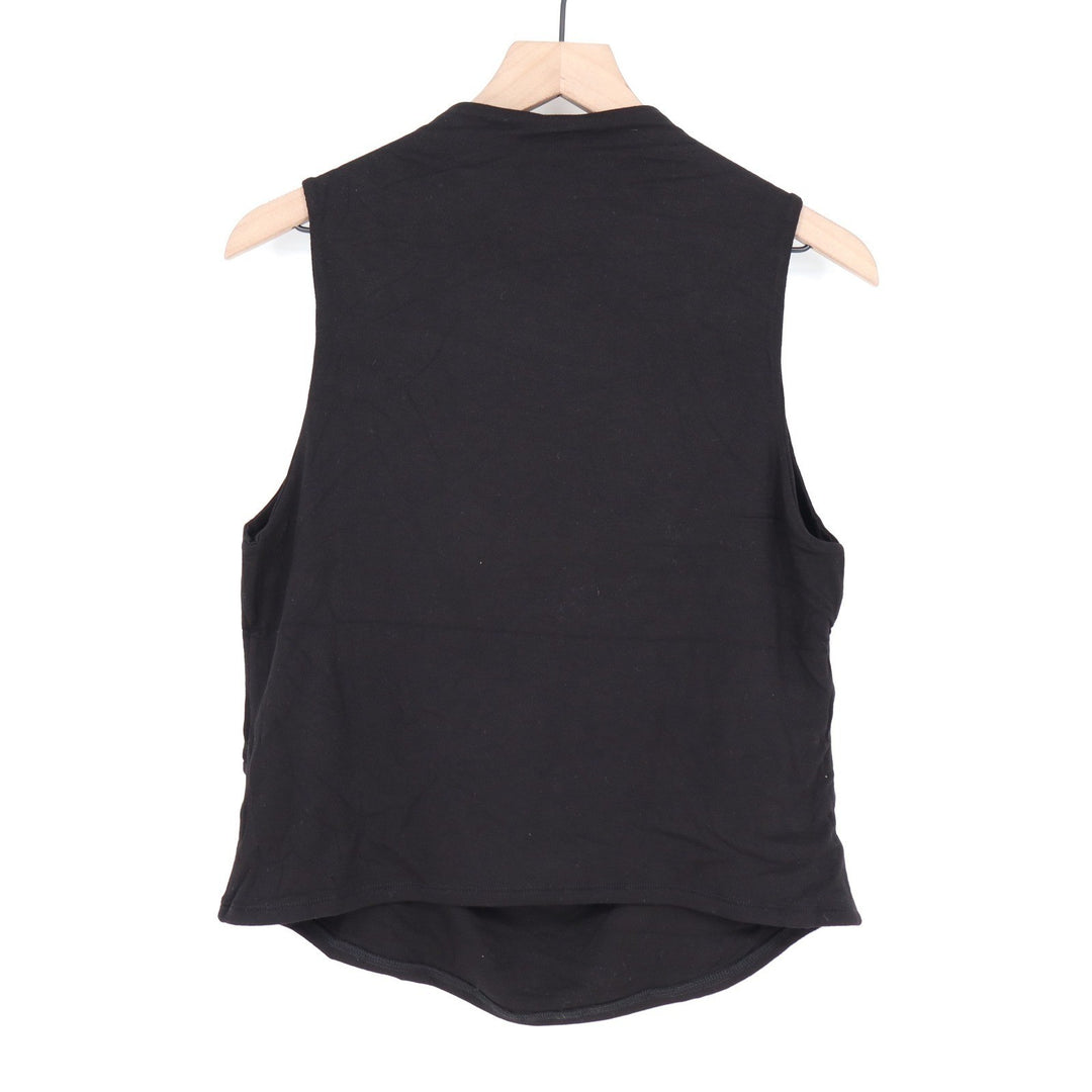 Naked Wardrobe Mens 2X Black Mock Neck Sleeveless Cutout Top