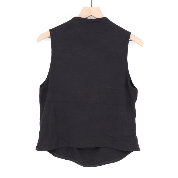 Naked Wardrobe Mens 2X Black Mock Neck Sleeveless Cutout Top