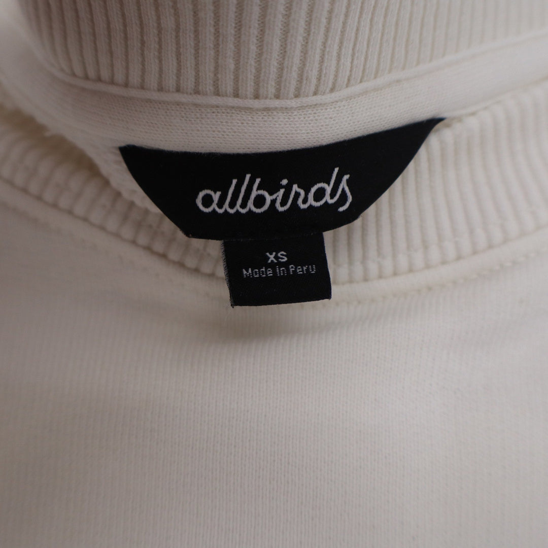 Allbirds Womens R&R Sweatshirt Cream White Organic Cotton Hemp XS