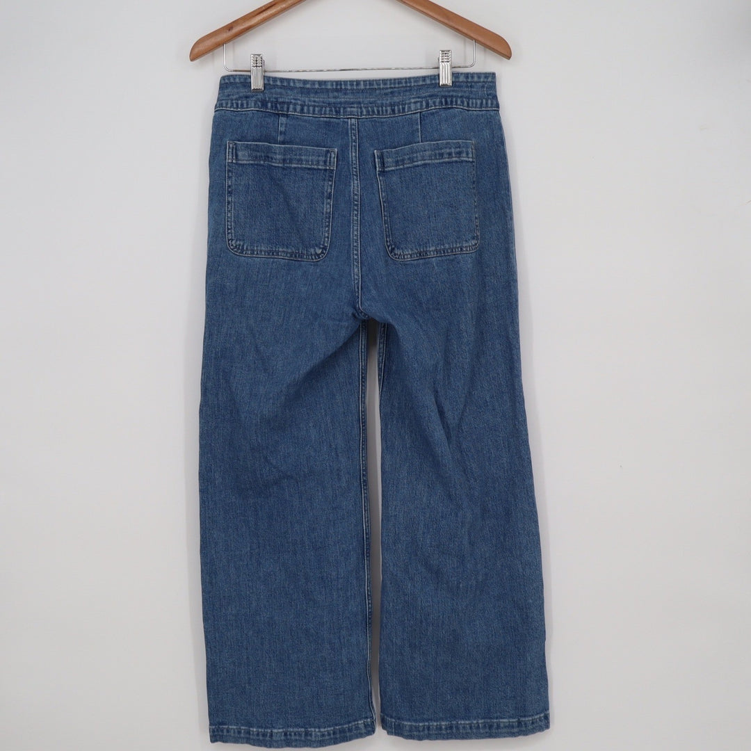 Point Sur J.Crew Wide Leg Denim Jeans Medium Wash High Rise Size 29