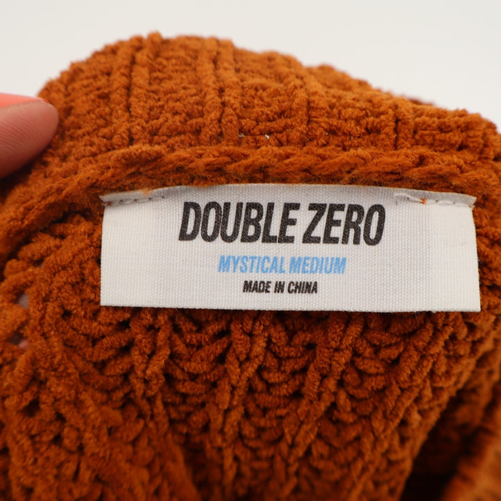Double Zero Burnt Orange Mock Neck Chunky Shaker Knit Sweater Womens Size L