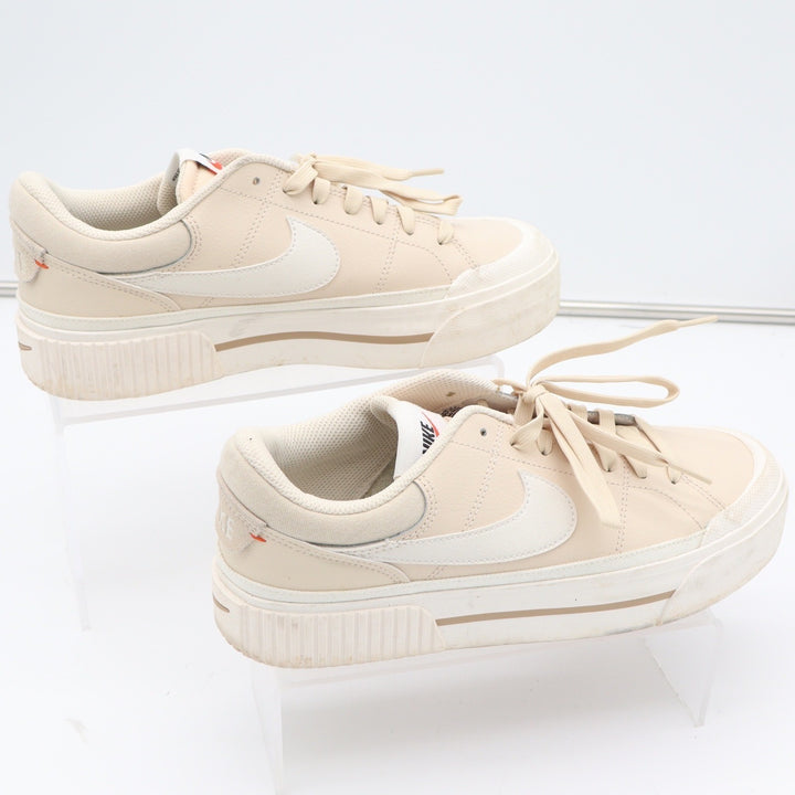 Nike Court Legacy Lift Womens 9 Sanddrift White Platform Sneakers