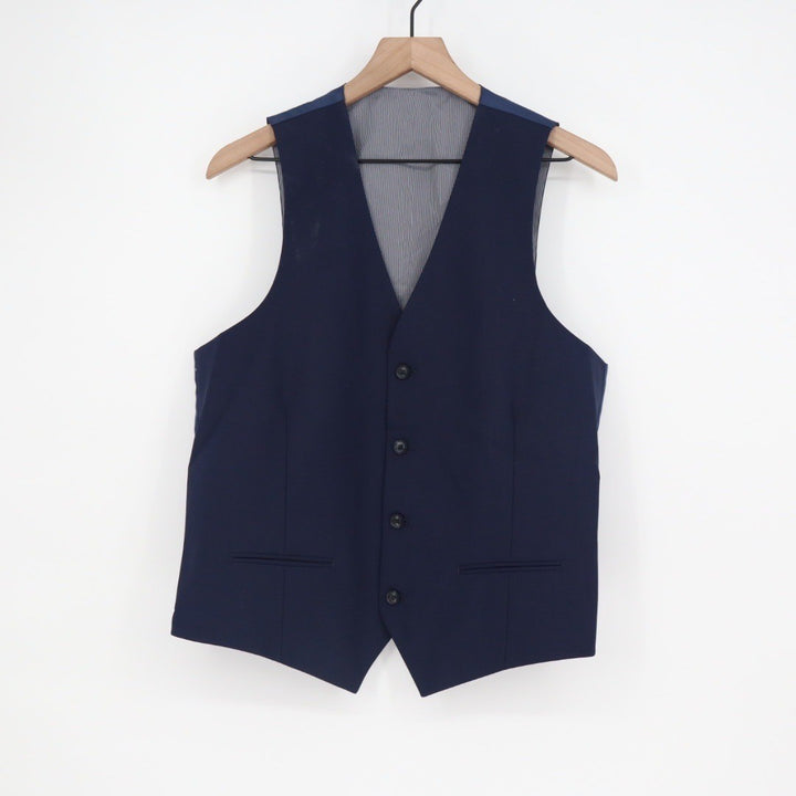 Classic Navy Blue Suit Vest Men's Size M Formal Business Wear