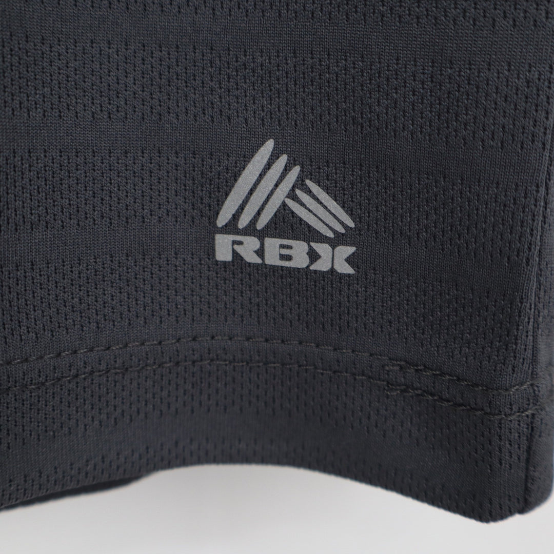 RBX Performance Mens Medium Charcoal Gray Short Sleeve Activewear Shirt