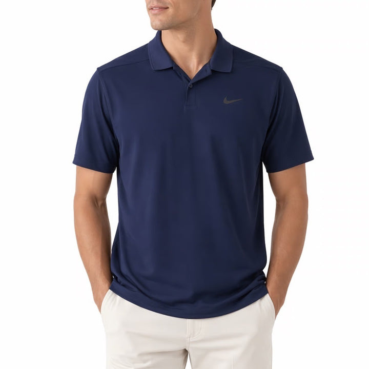 Nike Golf Dri-Fit Polo Shirt Men 2XL Navy Stretch Short Sleeve Collared Pullover